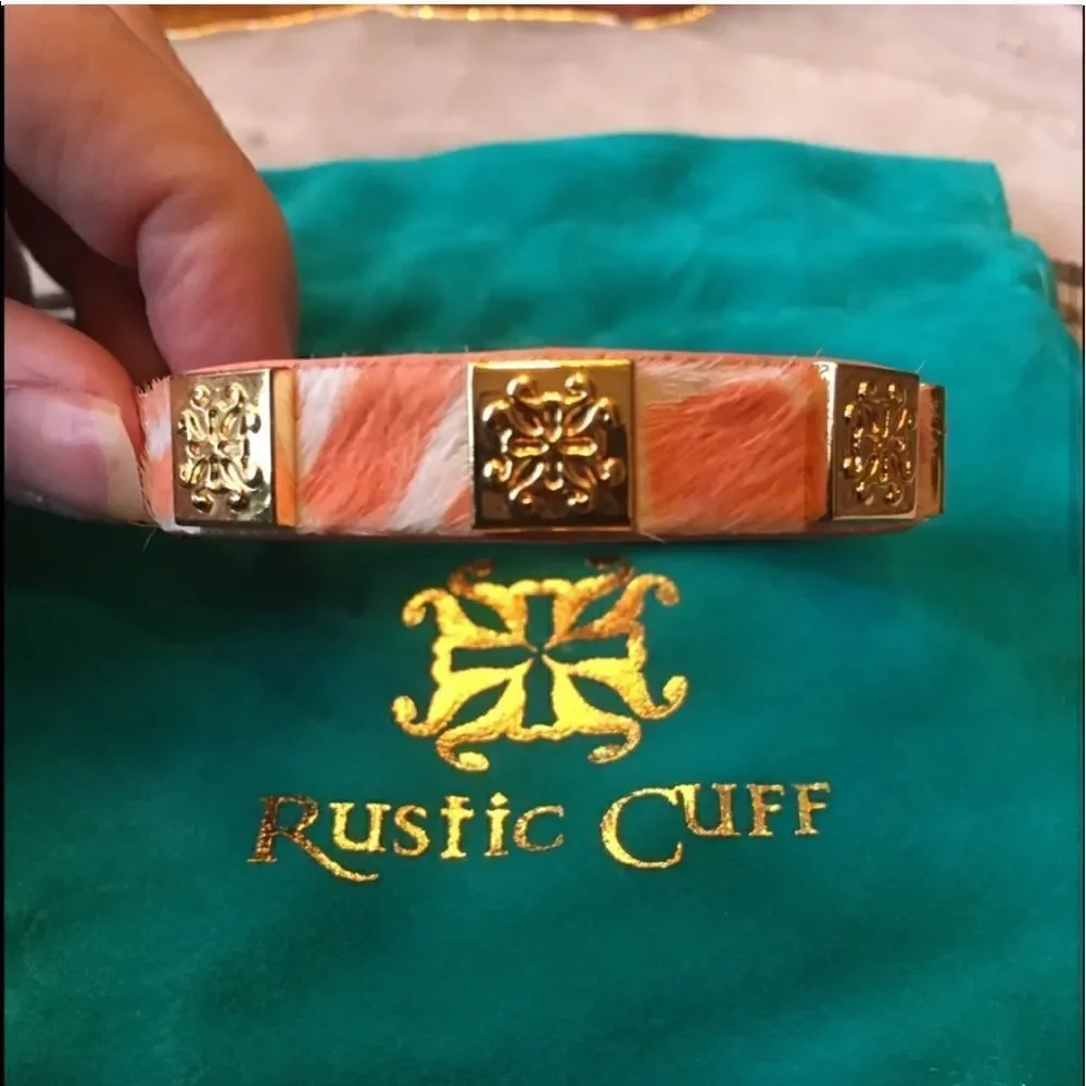 CORAL BRACELET Set of 2 Rustic Cuffs!